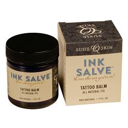 Tattoo Aftercare Ink Salve-Ointment-Lotion-100% Natural-86% Organic- Made in the USA- No petroleum- No animal products- Non-GMO ingredients- Quick Healing-Non goopy formula- Smells Amazing-1.7