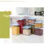 Tree House Food Storage canisters with lid, Square Plastic Sealed jar Versatile Grain Dispenser-D Tree House Food Storage canisters with lid, Square Plastic Sealed jar Versatile Grain Dispenser-D