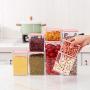 WH- Kitchen Storage Box 8 Sets Snack Cereals Canister Transparent Housing In Sealed Jars Insect Classification (Color : Green)