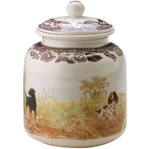 Spode Woodland Hunting Dogs, Dog Treat Canister