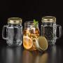 Libbey Glass & Lid Drinking Jars, Set of 12