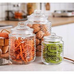 WH- Kitchen Transparent Lead-free Glass Storage Container Storing Tank Storing Tank Cereals Classified Jam Jars Jar Coffee Beans (Color : Style 2, Size : 700ML)