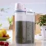 Lome123 Sealed Jar Kitchen Plastic Tanks Rice Storage Bucket Food Snack Grain Boxes