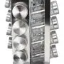 Adorox Steel Spice Rack - Round or Square Revolving Stainless Space Saving Kitchen Storage Organizer for Seasoning Dried Herbs (Square 16 Spice Jars) Adorox Steel Spice Rack - Round or Square Revolving Stainless Space Saving Kitchen Storage Organizer for Seasoning Dried Herbs (Square 16 Spice Jars)