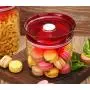 3 Pcs Glass Storage Jars - Clear Glass Bulk Food Storage Canister for Serving Tea, Coffee, Spice, Candy, Cookie - Keep Food Dry