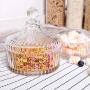 ComSaf Glass Covered Storage Jar Candy Dish Box (Diameter 5.3 Inch)