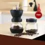 Xigeapg Manual Coffee Grinder with Storage Jar,Soft brush, Conical Ceramic Burr Quiet and Portable Xigeapg Manual Coffee Grinder with Storage Jar,Soft brush, Conical Ceramic Burr Quiet and Portable