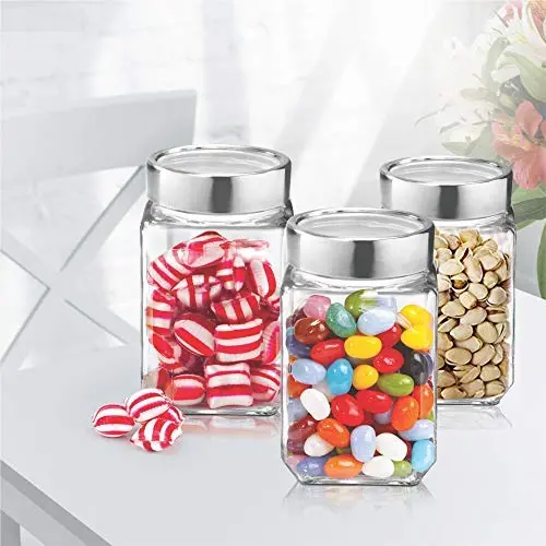Ensemble de 3 contenants de stockage Cube Jar 310ml – Nocolortrans Ensemble de 3 contenants de stockage Cube Jar 310ml – Nocolortrans