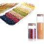 Transparent Glass Jars Seal Jars Grains Storage Bottles Spice Jar Kitchen Storage Cans Kitchen Storage Organization,Y3-6.5X12
