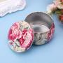 1Pc Retro Round Tin Box Tea Candy Jewelry Coin Cans Storage Makeup Container Case Candle Holder Randomly Delivery，as picture