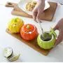 Bouteilles de condiment céramiques créatives Mini Spice Jars – Combinaison de 3 pièces pour la maison