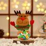 TOYANDONA 4pcs Christmas Candy Jar, Snowman/Bear/Santa Claus/Elk Candy Storage Container Plastic Candy Holder for Home Party Decoration