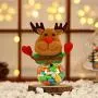 TOYANDONA 4pcs Christmas Candy Jar, Snowman/Bear/Santa Claus/Elk Candy Storage Container Plastic Candy Holder for Home Party Decoration