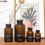 Chic Minimalist Glass Storage Jars Scandinavian Vogue Elegance Desk Storage Bottle Organizer Coffee Tea Flower Container Decor Glass Storage Containers With Lids