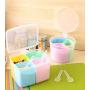 Multipurpose Kitchen Spice Jar Seasoning Box Spice Storage Bottle Jars Detachable Seasoning Box Jar Set (square)