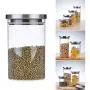 Martinimble Food Storage Lead-Free Glass Jar Containers and Complements for Kitchen Bottles Sealed Cans with Lid(Size:350ml,600ml,950ml,1200ml)