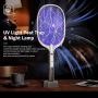 PAL&SAM Bug Zapper, Mosquito Killer USB / Wireless Rechargeable, Electric Fly Swatter Lamp & Racket 2 in 1 for Home, Bedroom, Kitchen, Patio