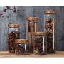 Sealed Glass Bottle Storage Jar Food Grains Moisture-proof Transparent Tea Coffee Kitchen Seal Storage Cans DELICATEWNN (Size : 400ml)