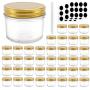 4 oz Glass Jars with Regular Gold Lids, Small Canning Jars for Herbs,Honey,Homemade Jam,Jelly,Baby Food,Wedding Favor,Shower Favor and More(40 Pack)