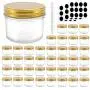 4 oz Glass Jars with Regular Gold Lids, Small Canning Jars for Herbs,Honey,Homemade Jam,Jelly,Baby Food,Wedding Favor,Shower Favor and More(40 Pack)