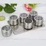 DUDDP Storage Spice lar set Stainless Steel Spice Jars Storage Containers Set Spice Seasoning Boxes 12 - Piece Set Magnetic Portable Spice Tins Set,for barbecue/restaurant/kitchen, etc,Kitchen supplie