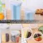 Storage Jar with Seal Cover 4 Lattices Refrigerator Food Preservation Container Plastic Kitchen Storage Box,Small Green