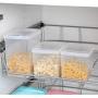 OUNONA 1.2L Kitchen Food Crisper Food Container Box Storage Box (Transparent)