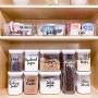 Talented Kitchen 155 Pantry Labels & Fridge ? 155 Cursive Labels, Supplementary Ingredients ? Food Jar Stickers Decal. Water Resistant Pantry Organization Storage (Set of 155? Non Main Cursive Pantry)