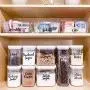 Talented Kitchen 135 Cursive Pantry Labels ? 135 Main Ingredients ? Food Pantry Label Sticker. Water Resistant Food Jar Labels. Jar Decals Pantry Organization Storage (Set of 135? Main Cursive Pantry)