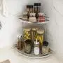 Küchenregal Organizer/2-stufiges Stehregal/Küchen-Bad-Schlafzimmer Schreibtisch Stauraum Organizer Gewürzbehälter Flaschen Regal Halterung Regal