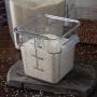 Carlisle 1072107 StorPlus Stackable Square Food Storage Container, 4 Quart Capacity, Clear (Pack of 6)