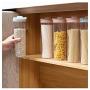 Kitchen Storage Box Food Storage Container - 4 Sets - Ps Material - Sealed Fresh Noodle Jar With Lid - Moisture Proof