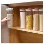 Kitchen Storage Box Food Storage Container - 4 Sets - Ps Material - Sealed Fresh Noodle Jar With Lid - Moisture Proof
