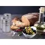 JUSTDOLIFE Gewürzflaschen Edelstahl Küchen Zubehör mit rotierender Shaker-Kappe 3PCS