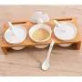 Bouteille de Condiment/Récipient de Conservation Alimentaire en Céramique avec Bouchon en Bambou – Design Moderne Blanc – Canister de Conservation pour Thé, Café, Épices, etc. Bouteille de Condiment/Récipient de Conservation Alimentaire en Céramique avec Bouchon en Bambou – Design Moderne Blanc – Canister de Conservation pour Thé, Café, Épices, etc.
