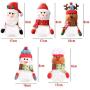 Child Kids Portable Decorative Christmas Storage Bottle Theme Party Candy Jar Chocolates Santa Exquisite Colorful Biscuit Kangsanli (D)