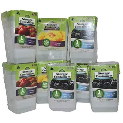 Arrow Home Products 04366 33 Piece Freezer Storage Container Set