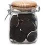 Ensemble de bocaux en bois Circleware avec couvercles hermétiques, 2 pièces, 35/53 oz, transparent Ensemble de bocaux en bois Circleware avec couvercles hermétiques, 2 pièces, 35/53 oz, transparent