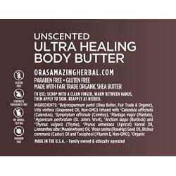 Fragrance Free Body Butter, Hand Repair Cream, Natural Body Butter, Ultra Healing Body Butter with Organic Shea Butter, Unscented Body Butter, Hand Cream For Sensitive Skin, Travel Size, 2 oz