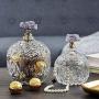 ZSY Decorated Crystal Glass Candy Dish with Lid, Crystal Clear, Strong Perspective, Used for Food Storage and Organization of Biscuit Jars, Suitable for Home Living Room Bedroom Banquet