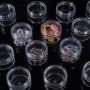 BENECREAT 12 Pack 2.2''x1.33'' (50ml) Empty Clear Plastic Bead Storage Container jar with Rounded Screw-Top Lids for Beads, Nail Art, Glitter, Make Up, Cosmetics and Travel Cream