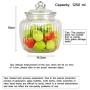 PPLK Glass Storage Tank Kitchen Transparent Dried Fruit Miscellaneous Grains Jar Tea Storage Bottle Food Sealed Cans,Clear,M
