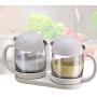 AODEW Food Seasoning Glass Tea Caddy Glass Jam Jar Storage Tank Glass Jar 2Pcs