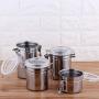 Set of 4 Pcs Stainless Steel Airtight Canister Set, Food Storage Container with Clear Lid Locking Clamp 17oz,27oz,33oz,40oz