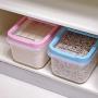 HOMELUNY Set of 4 Large Rice Storage Box Moisture Proof Rice Bucket Storage Bin for Candy, Cookie, Rice, Sugar,Flour,Snacks Keeping Food Dry & Fresh green