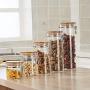Glass Sealed Jars, Moisture-Proof Kitchen Food Containers, Storage Of Spices/Pasta/Oatmeal/Coffee Beans