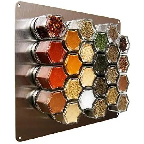 Gneiss Spice Medium Stainless Wall Plate Base for Magnetic Spice Jars, 10x12 Inches (Jars Not Included) Gneiss Spice Medium Stainless Wall Plate Base for Magnetic Spice Jars, 10x12 Inches (Jars Not Included)