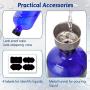 16oz Cobalt Blue Glass Spray Bottles with Measurements - Empty Reusable Refillable Container with Funnel and Labels for Mixing Essential Oils, Homemade Cleaning Products(2 Pack)