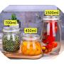 Glass Sealed Jars, Kitchen Household Grain Storage Tanks, Storage Jam/Honey/Coffee/Oatmeal