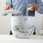 Pot en céramique pour riz, décoratif, hermétique avec couvercle, rangement alimentaire, accessoires de décoration intérieure (Blanc, 15.5x24x20.5cm) Pot en céramique pour riz, décoratif, hermétique avec couvercle, rangement alimentaire, accessoires de décoration intérieure (Blanc, 15.5x24x20.5cm)